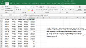Excel DÜŞEYARA Formülüyle Veri Çekme