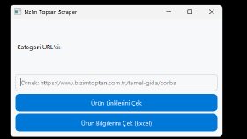 Bizim Toptan Websitesinden Ürün Bilgileri Çekme Yazılımı