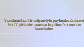 İngilizce Sunum