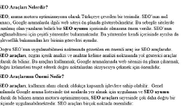 SEO uyumlu makale 