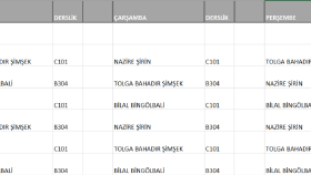 EXCEL DERS PROĞRAMI