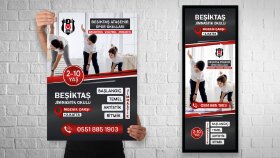 Beşiktaş Jimnastik Okulu Afiş ve Branda Tasarımları