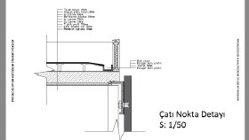 Çatı detayı çizimi.