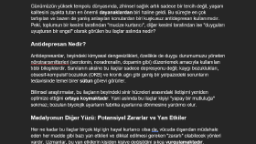 Modern Zamanın Zihinsel Sütunları: Antidepresanlar 