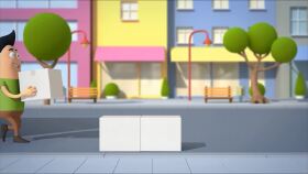 kutu taşıyan kamyonet şoförü ile 3d intro