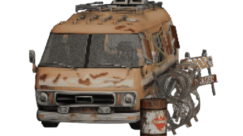 Zombi Temalı 2D Karavan Bariyer