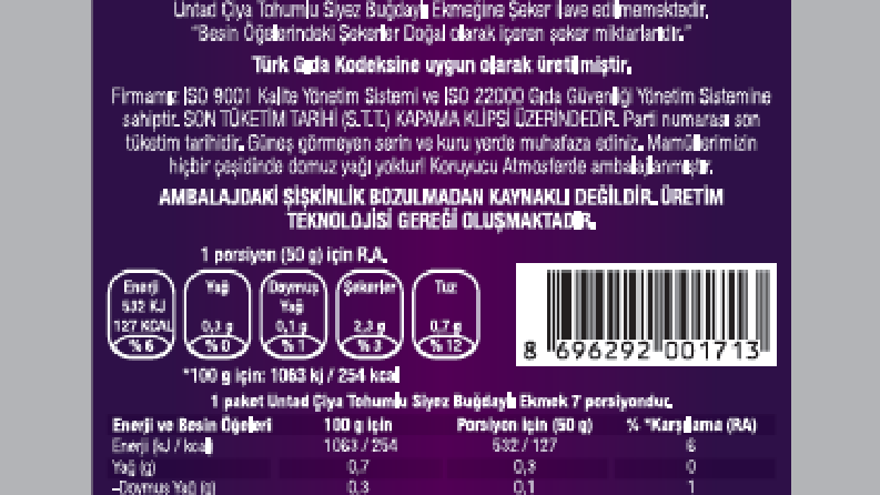 Türkçe - İngilizce Ürün Etiketi Çevirisi
