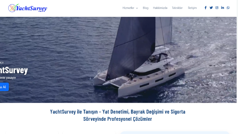 YachtSurvey – Kurumsal Web & Admin Panel (Sıfırdan)