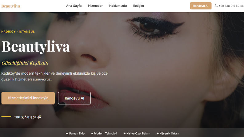 Beautyliva Güzellik Merkezi -  Web Sitesi