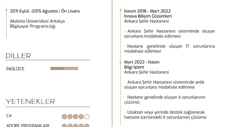 CV Tasarımı
