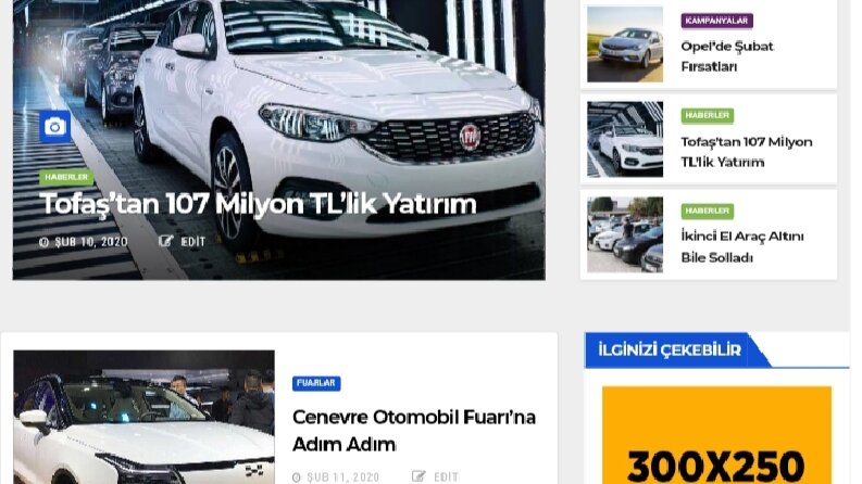 Otomobil Haberleri Hakkında Profesyonel Blog Yapıldı