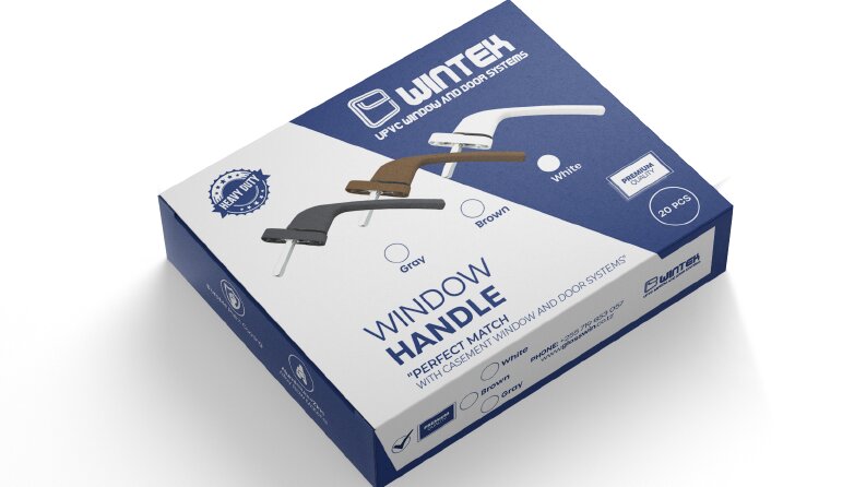 Wintek markasının pvc kapı kolu kutu ve koli tasarımları