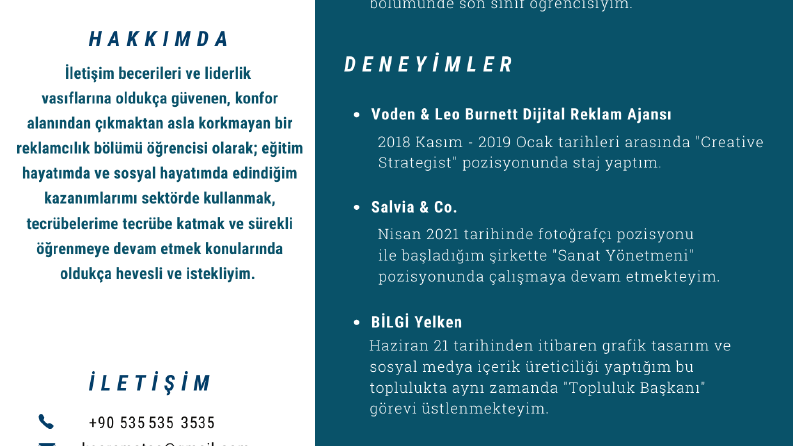 CV & Önyazı Oluşturma