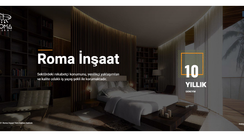 Roma İnşaat - Anahtar Teslim Web Sitesi