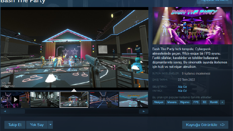 Bash The Party oyununun incelenip feedback verilmesi