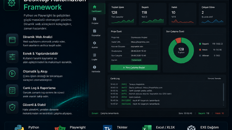 Desktop Automation Framework with Python & Playwright