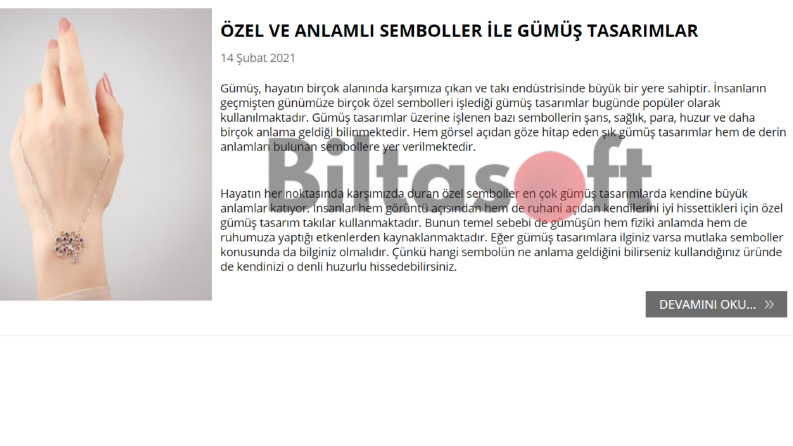 Gümüş Tasarımlarla İlgili Blog Yazısı