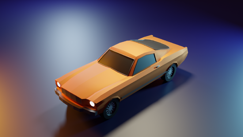 Mustang Low Poly Model