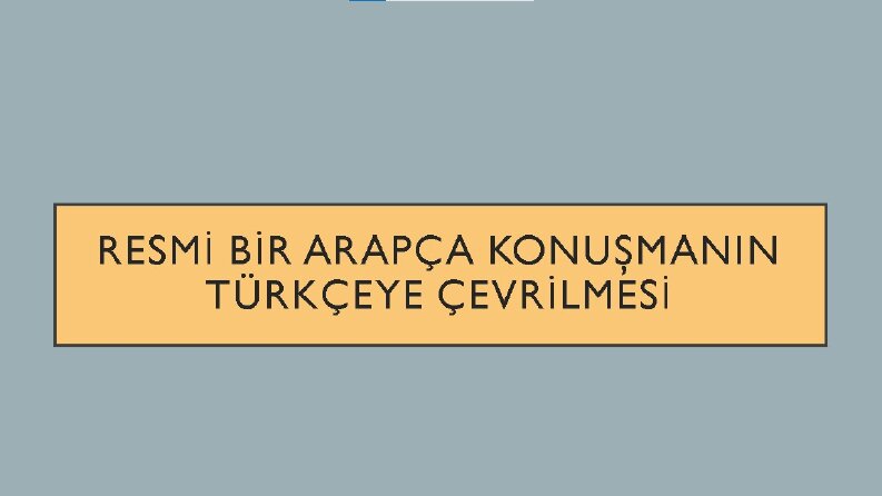Arapça-Türkçe Çeviri