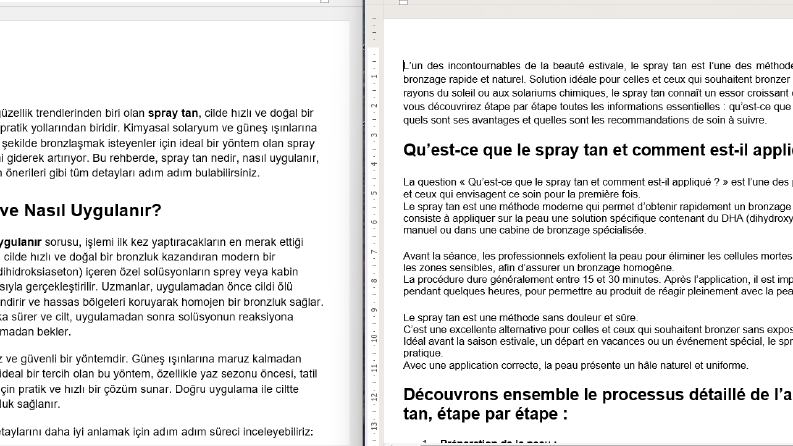 fransizca çeviri spray tan ve reflexolojie