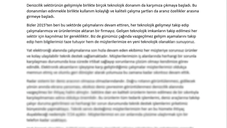 Web Sitesi İçeriği