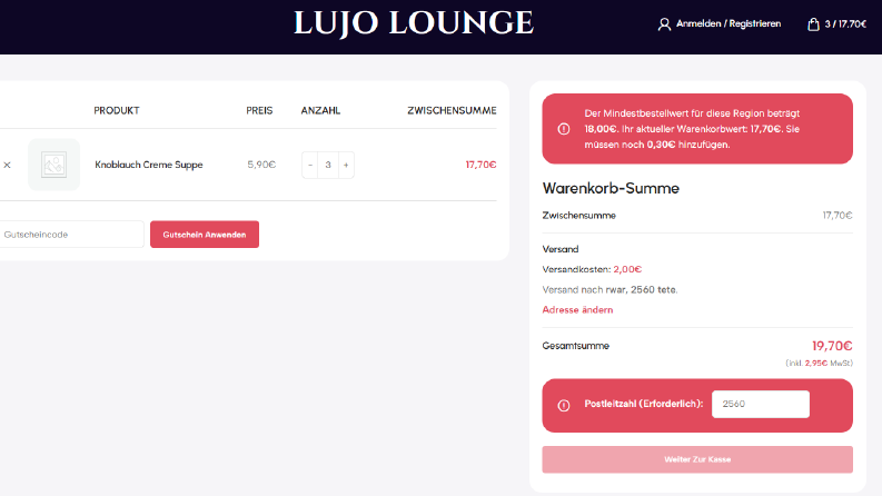 lujolounge.at için özel eklenti geliştirildi.