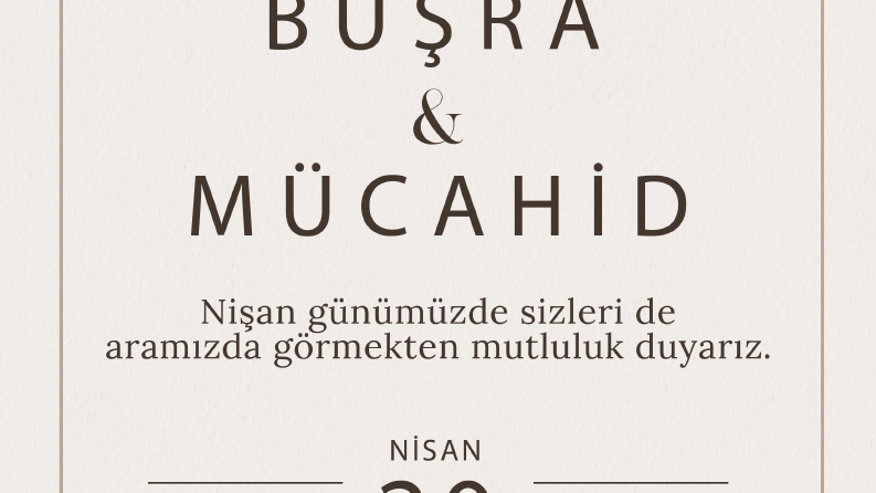 Nişan Davetiyesi Tasarımı