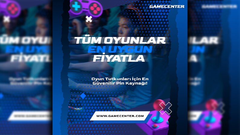 Gamecenter markasına tasarlamış olduğum reklam post tasarımı