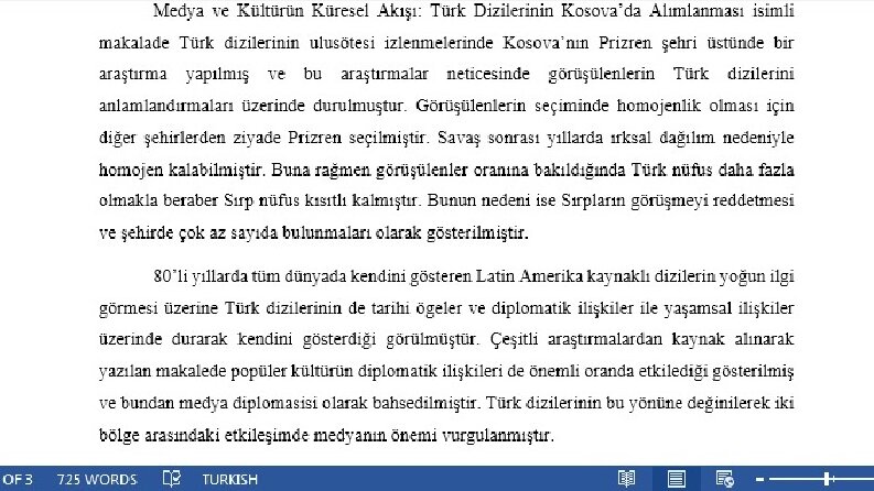 Makale Özet İşi