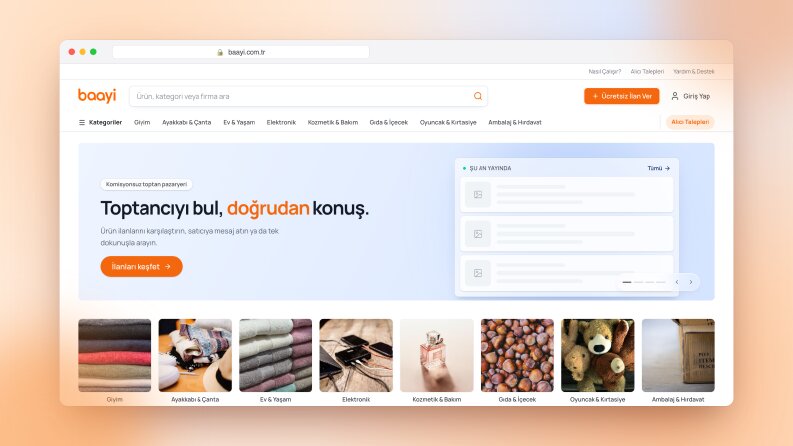 baayi – B2B Toptan Pazaryeri Web Sitesi