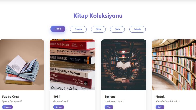 Mustafa’nın Kitaplığı – One Page Web Site