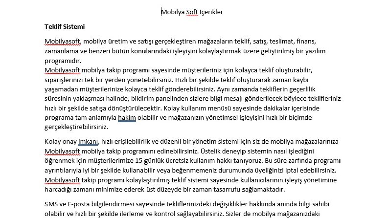 Web Sitesi İçeriği