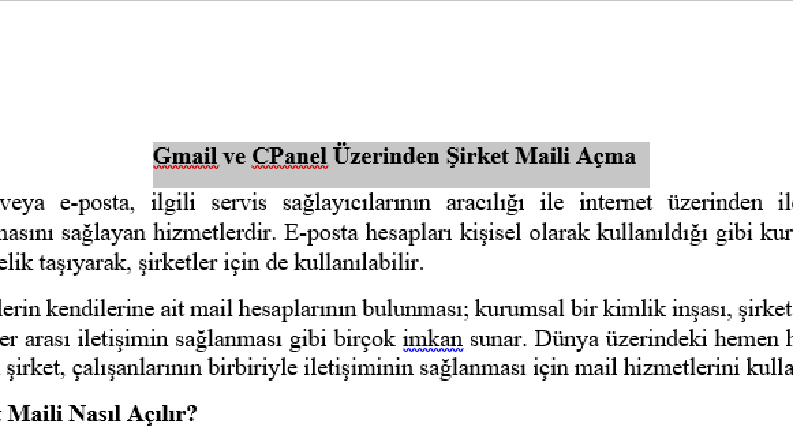 Gmail ve CPanel Üzerinden Şirket Maili Açma 