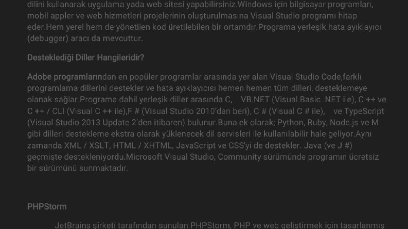 Adobe Programları ve Oyun Motorları ile İlgili Metin İçeriği 