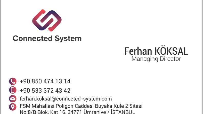 connected system kartvizit çalışması