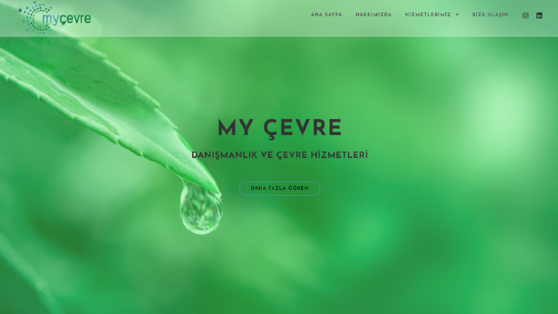 MY Çevre Mühendislik ve Danışmanlık Kurumsal WEB Sitesi