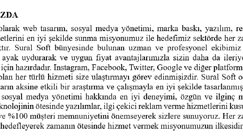 Hakkımızda Yazısı