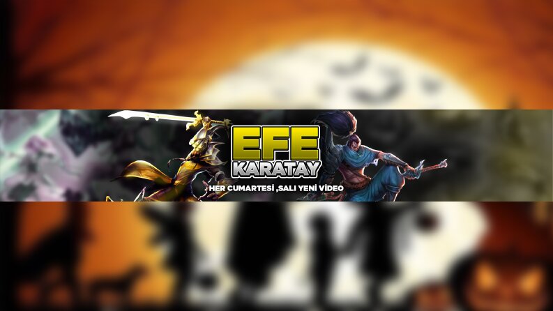 Efe Karatay youtube kanalı için yapılan banner tasarımı