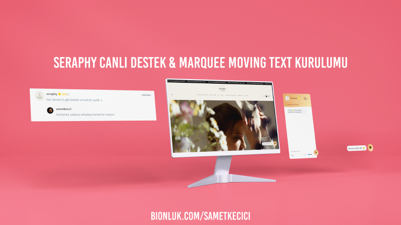 Seraphy Canlı Destek & Marquee Text kurulumu (WordPress)