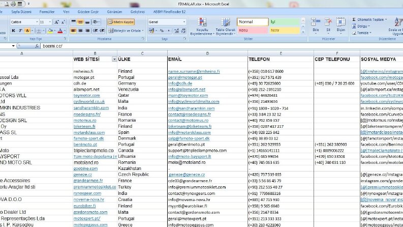 Excel veri işleme