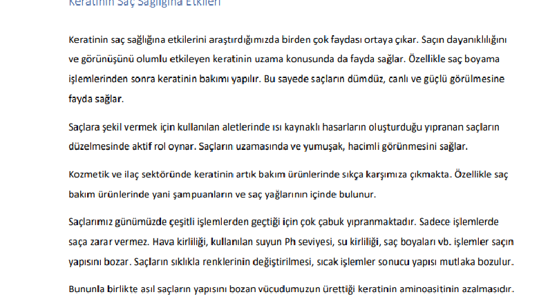 Keratinin Saç ve Cilt Sağlığına Etkileri