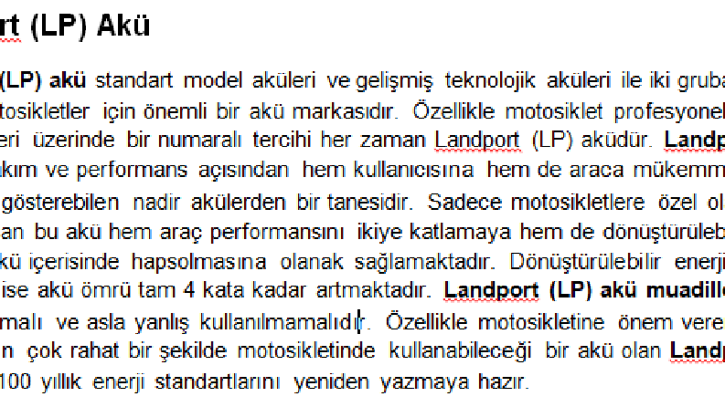 Landport Akü 