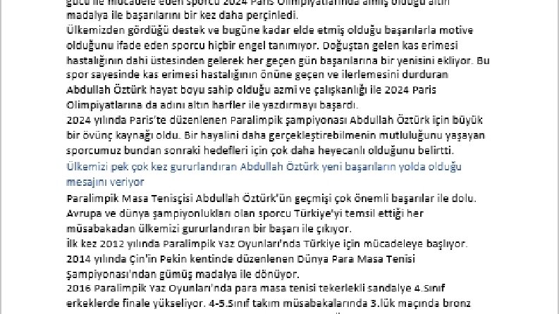 Basın Bülteni (Haber Yazısı)