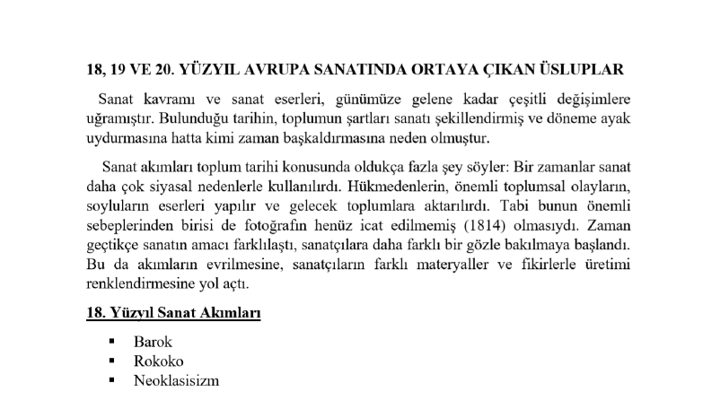 Sanat İçeriği Yazısı