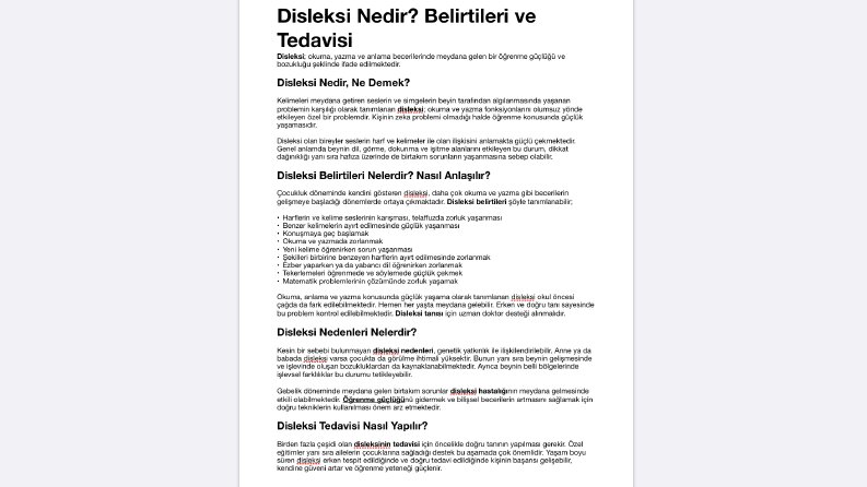 Eğitim yazısı