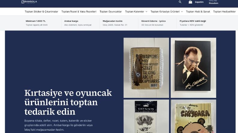 Bambola Kırtasiye – Toptan E-Ticaret WordPress Sitesi