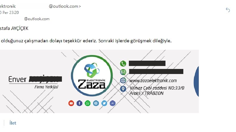 zazaelektronik - HTML imza tasarımı 
