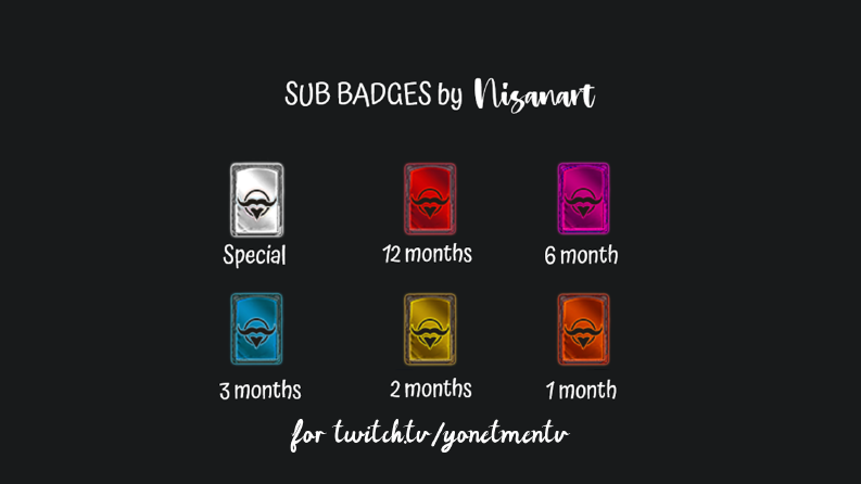 twitch.tv/yonetmentv için yaptığım Abone Rozeti Çalışması