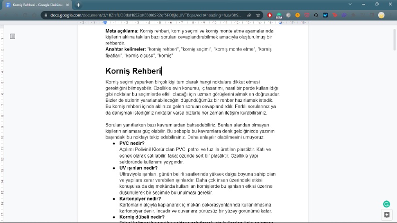 Korniş Sektörü Hakkında Yazılar