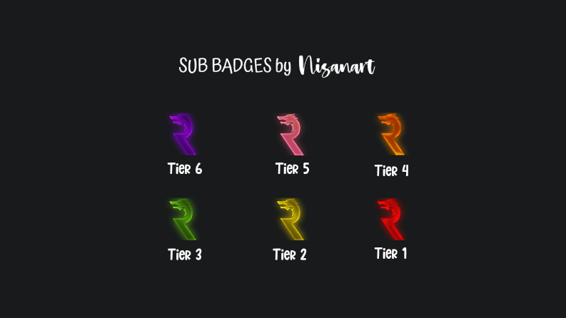 Şebnem hanım için yapılan Twitch Sub Badgeleri